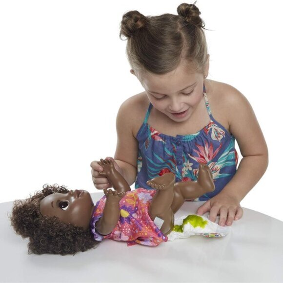 New in Box Talking Baby Alive Happy Hungry Baby Black Curly Hair Doll for Age 3+ - Picture 7 of 16